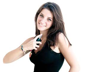 Spraying perfume